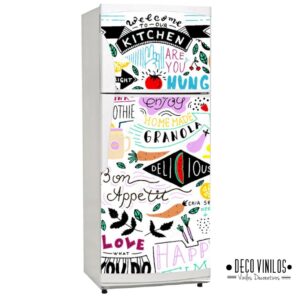 Vinilo Heladera Welcome Kitchen