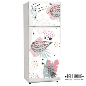 Vinilo Heladera Floral Tropical