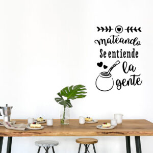 Vinilo decorativo Mateando se entiende la gente