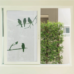 Vinilo Esmerilado Ramas y Pajaros