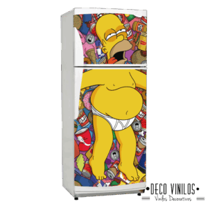 Vinilo para Heladera Homero Drunk